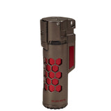 Bugatti Mirage Dual Flame Torch Lighter- Red Wine/Gun Metal