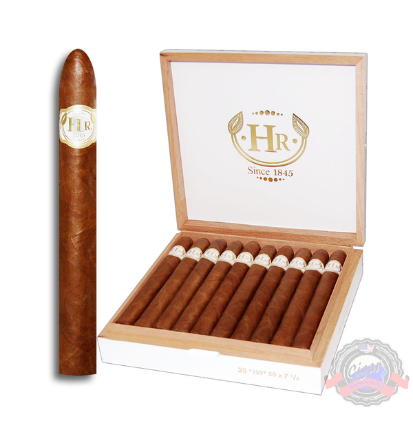 H.R. Claro Toro #109 is a big premium Churchill sized cigar made by Hirochi Robaina, grandson of Alejandro Robaina, the world-famous Cuban tobacco grower whose family has grown some of the world's finest tobacco for many generations. Order a box, 10 pack, or 5 pack of cigars at Cigar Basement.