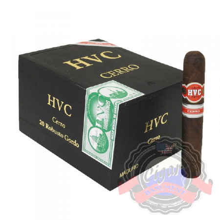 HVC Cigars Cerro Maduro Robusto Gordo is a medium to full body blend with a Mexican San Andres wrapper. Order a box now at Cigar Basement.