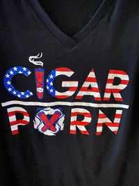 Cigar Pxrn Red, White, and Blue Woman's Shirt